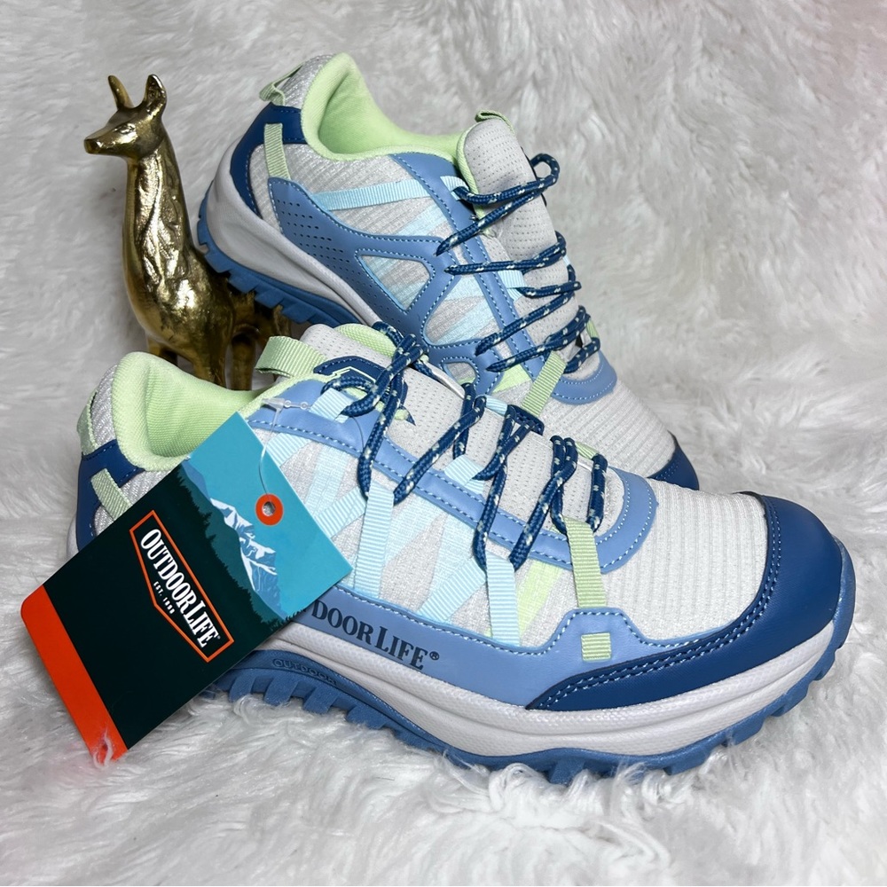 WOMEN'S OUTDOOR LIFE HEDGE HIKING SHOES Size 8.5 Blue / Green
